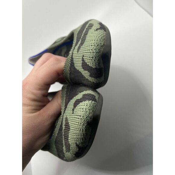 Rothy's The Point Olive Camoflauge Shoes 7 Green Ballet Flats Women's Authentic - Picture 7 of 9